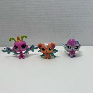 LITTLEST PET SHOP Fairies pets lot of 3 authentic lps toys